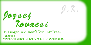 jozsef kovacsi business card